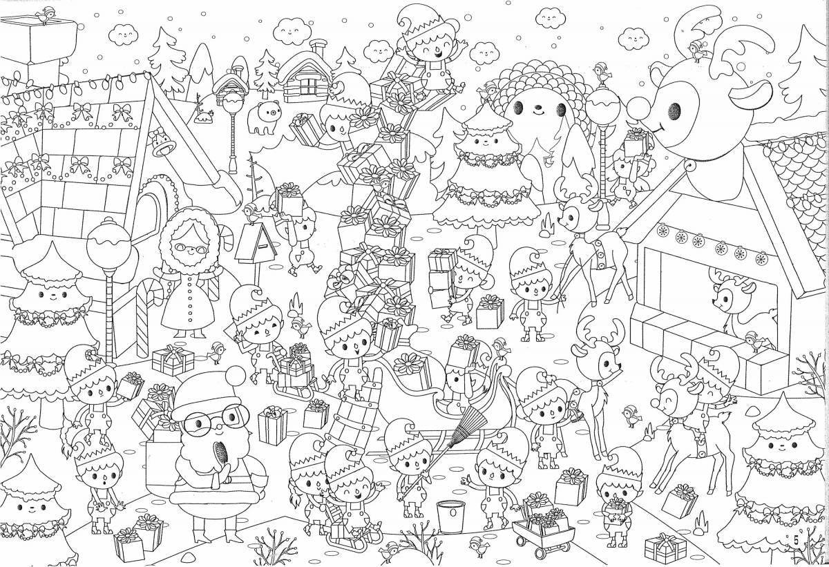 Big New Year's Wild Coloring Page