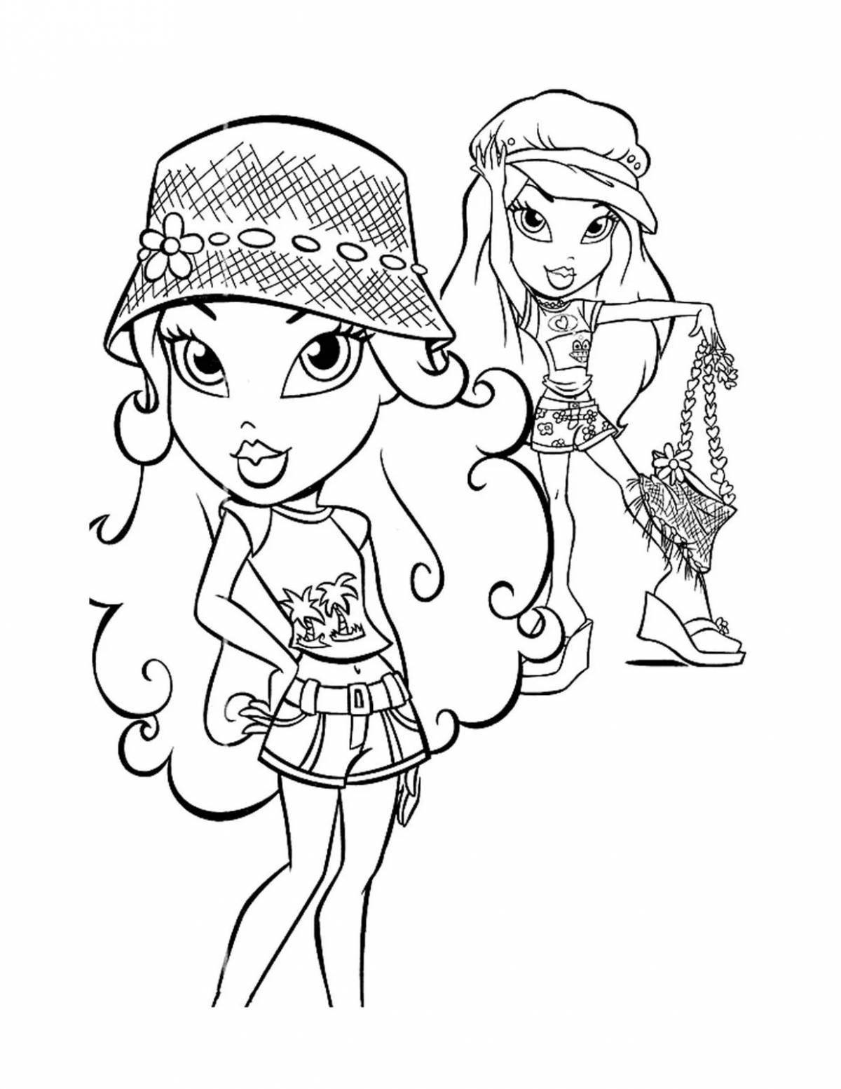 Delightful Yandex coloring pages for girls