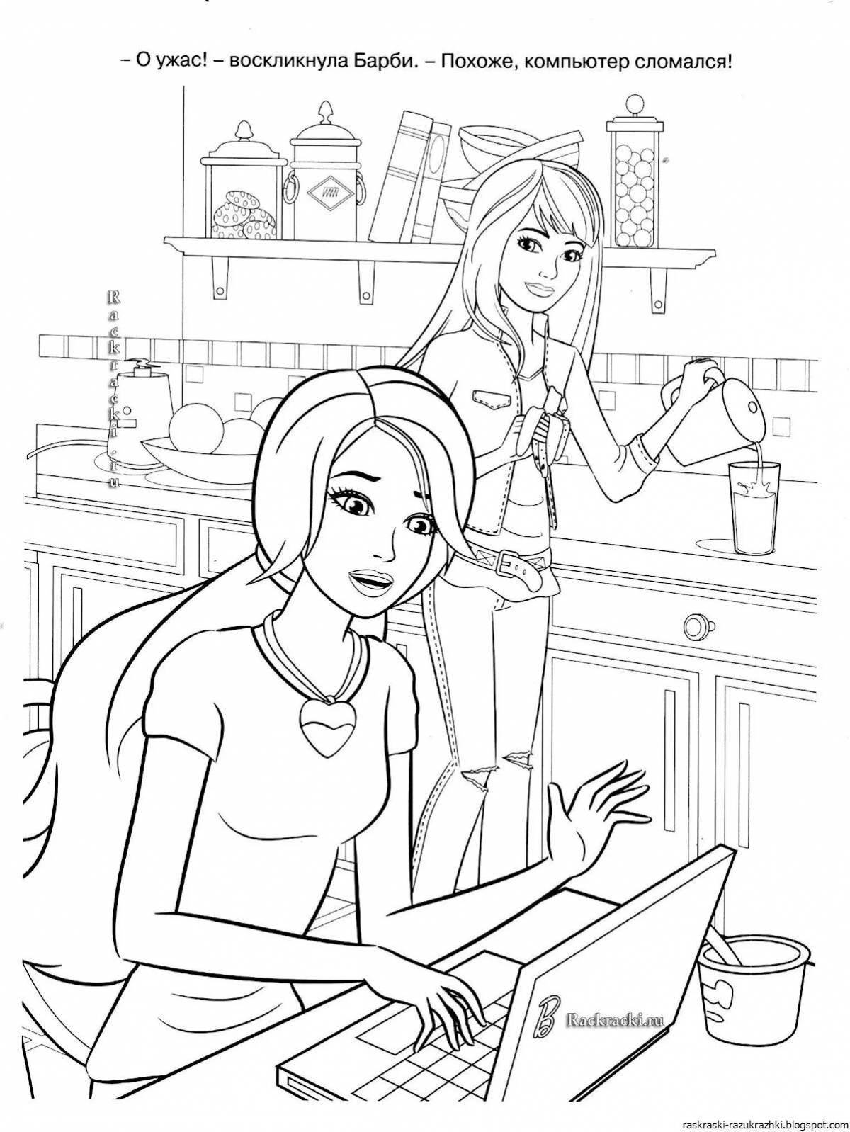 Glorious Yandex coloring book for girls