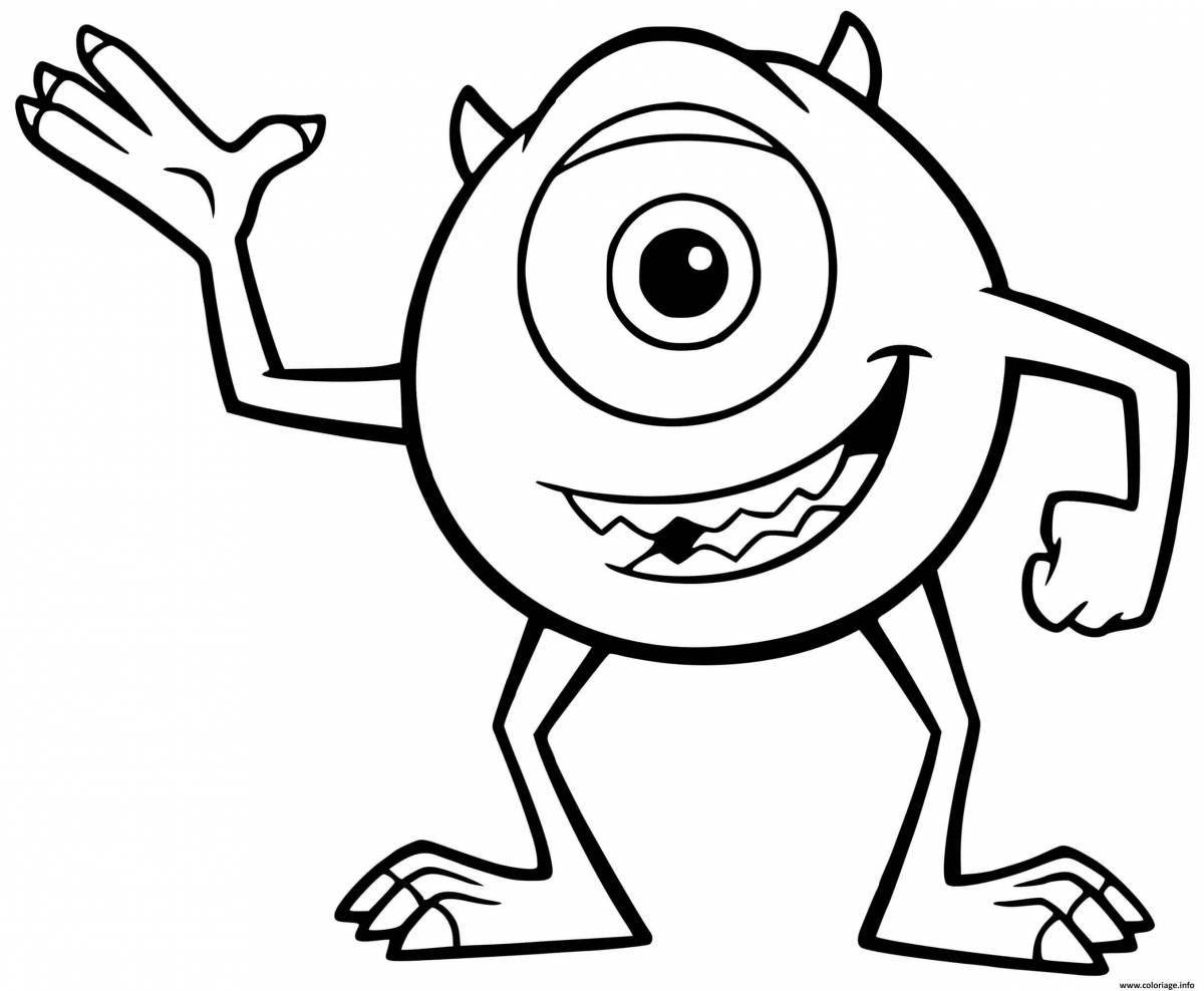 Scary coloring pages monsters from the door