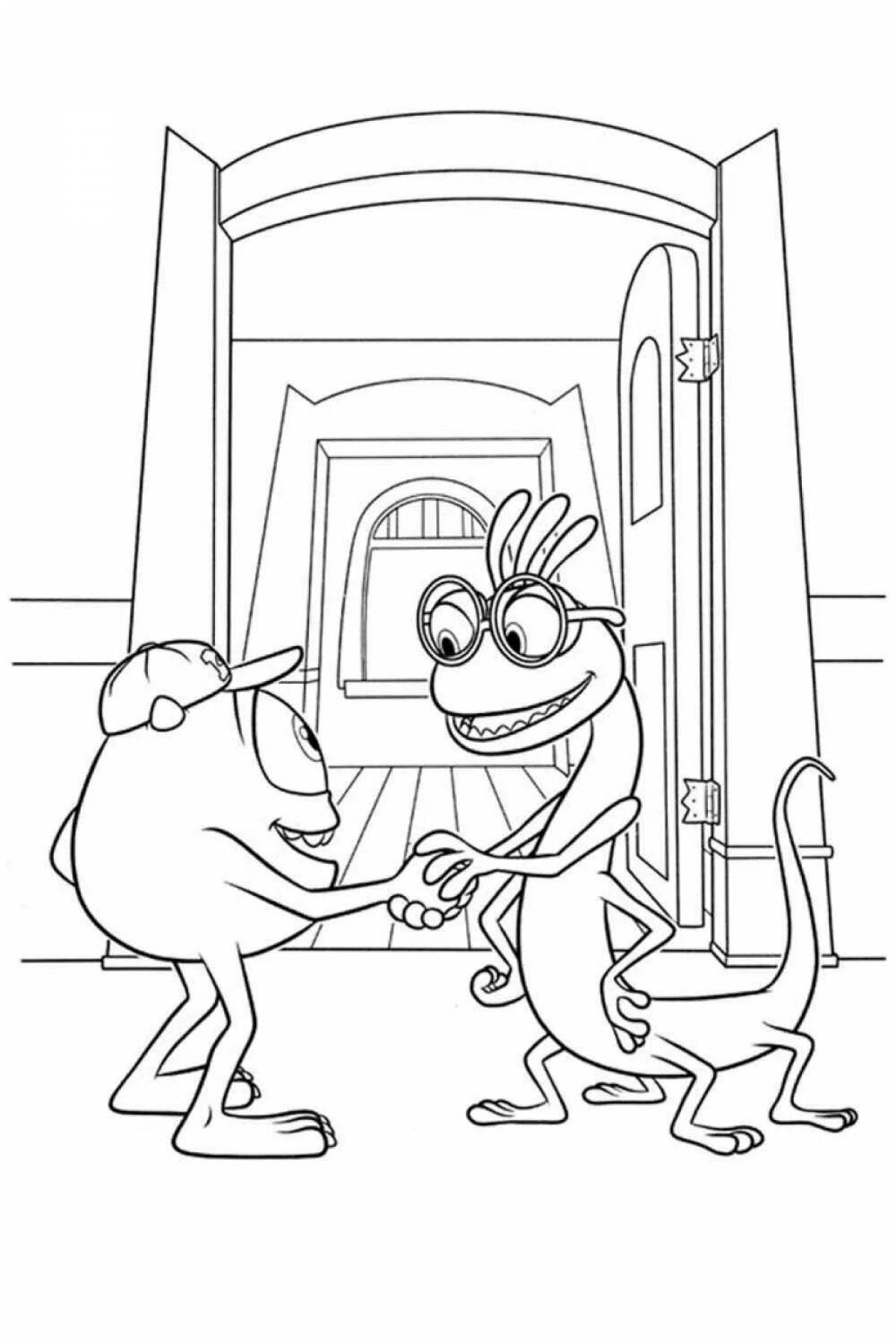 Disgusting door monster coloring pages