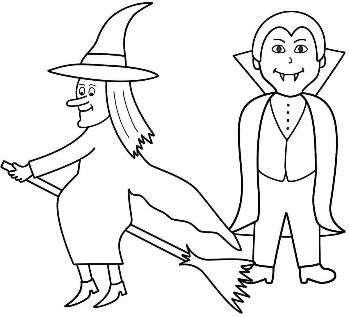 Hansel and Gretel funny coloring pages