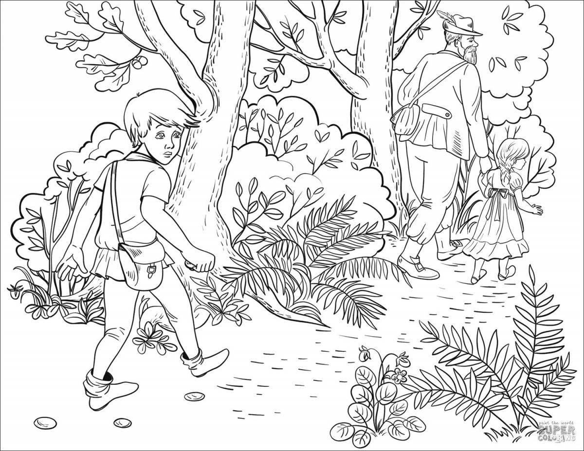 Hansel and Gretel fairytale coloring pages