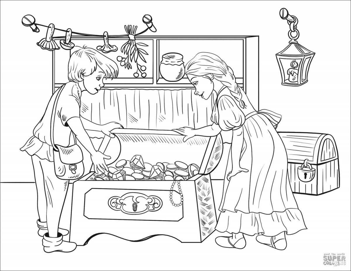Gretel and Hansel awesome coloring pages