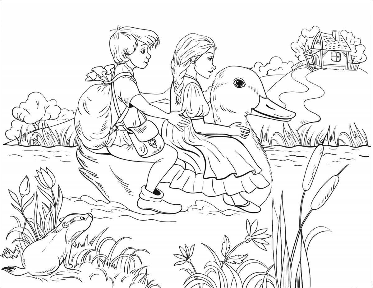 Fascinating Hansel and Gretel coloring book