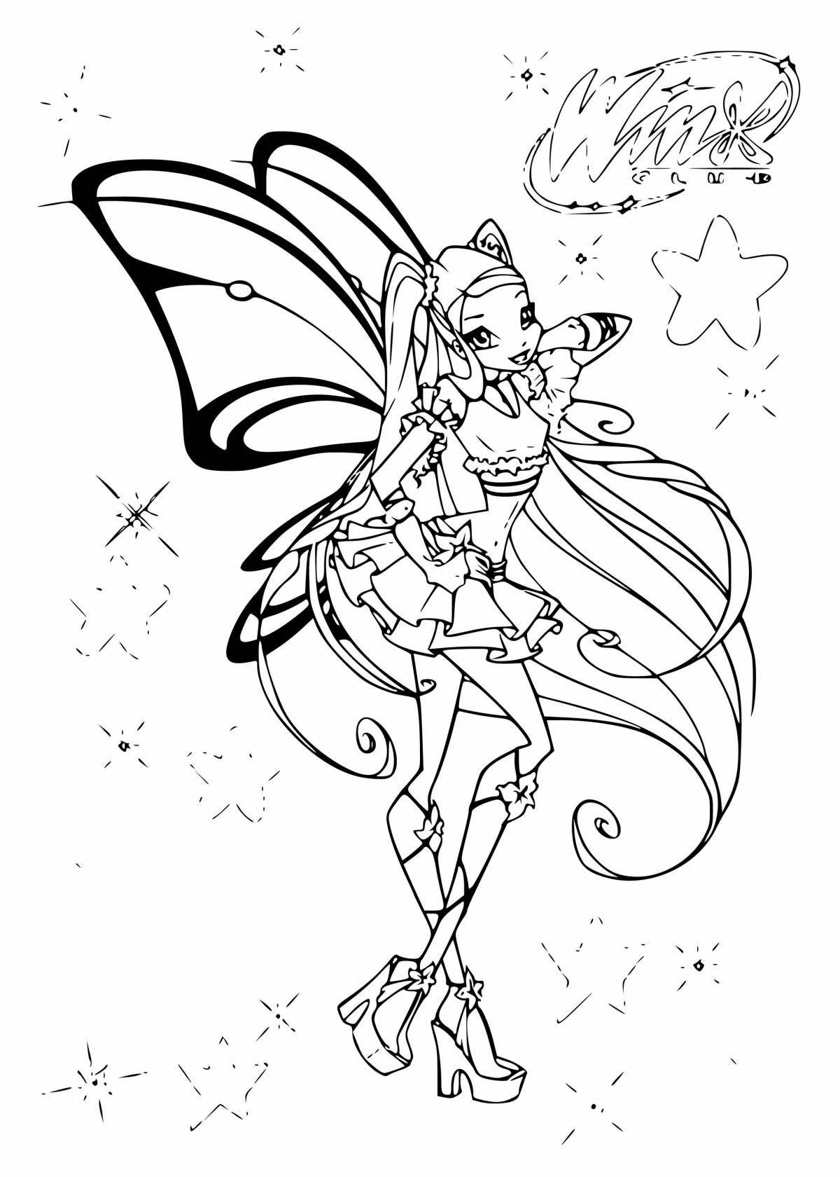 Awesome winx coloring stella belivix