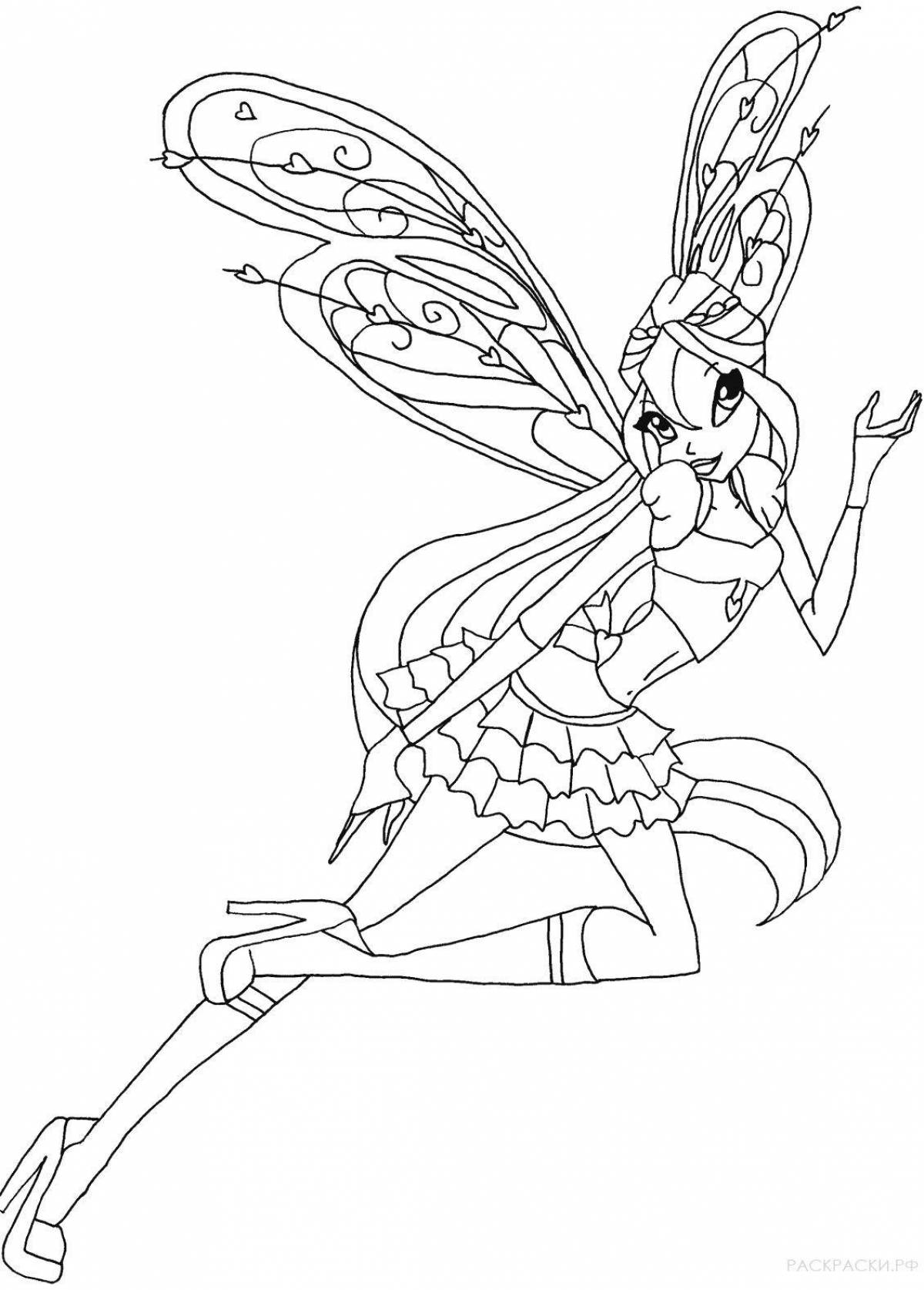 Раскраска Блестящая раскраска винкс стелла беливикс