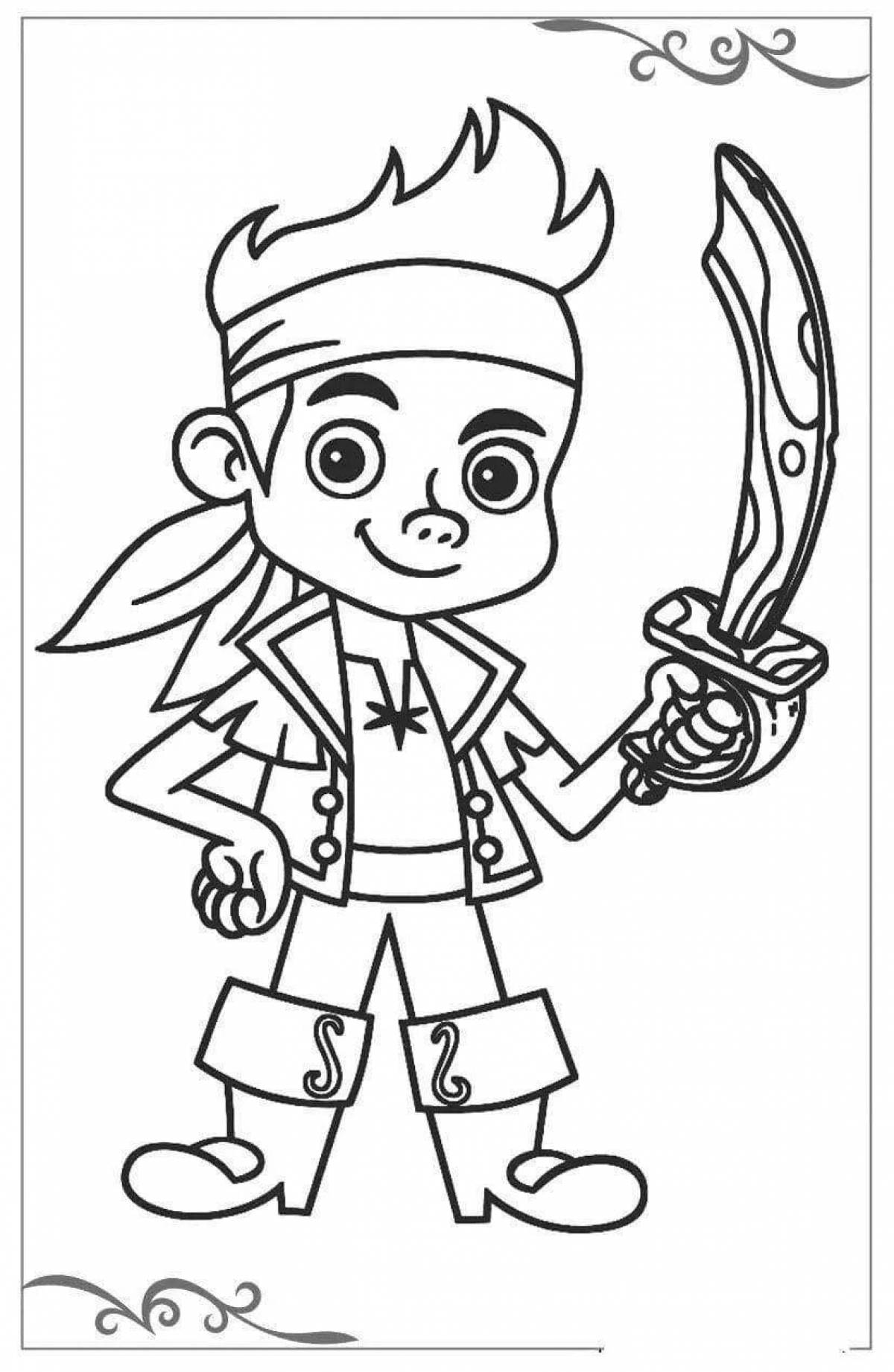 Fabulous pirate coloring book for kids