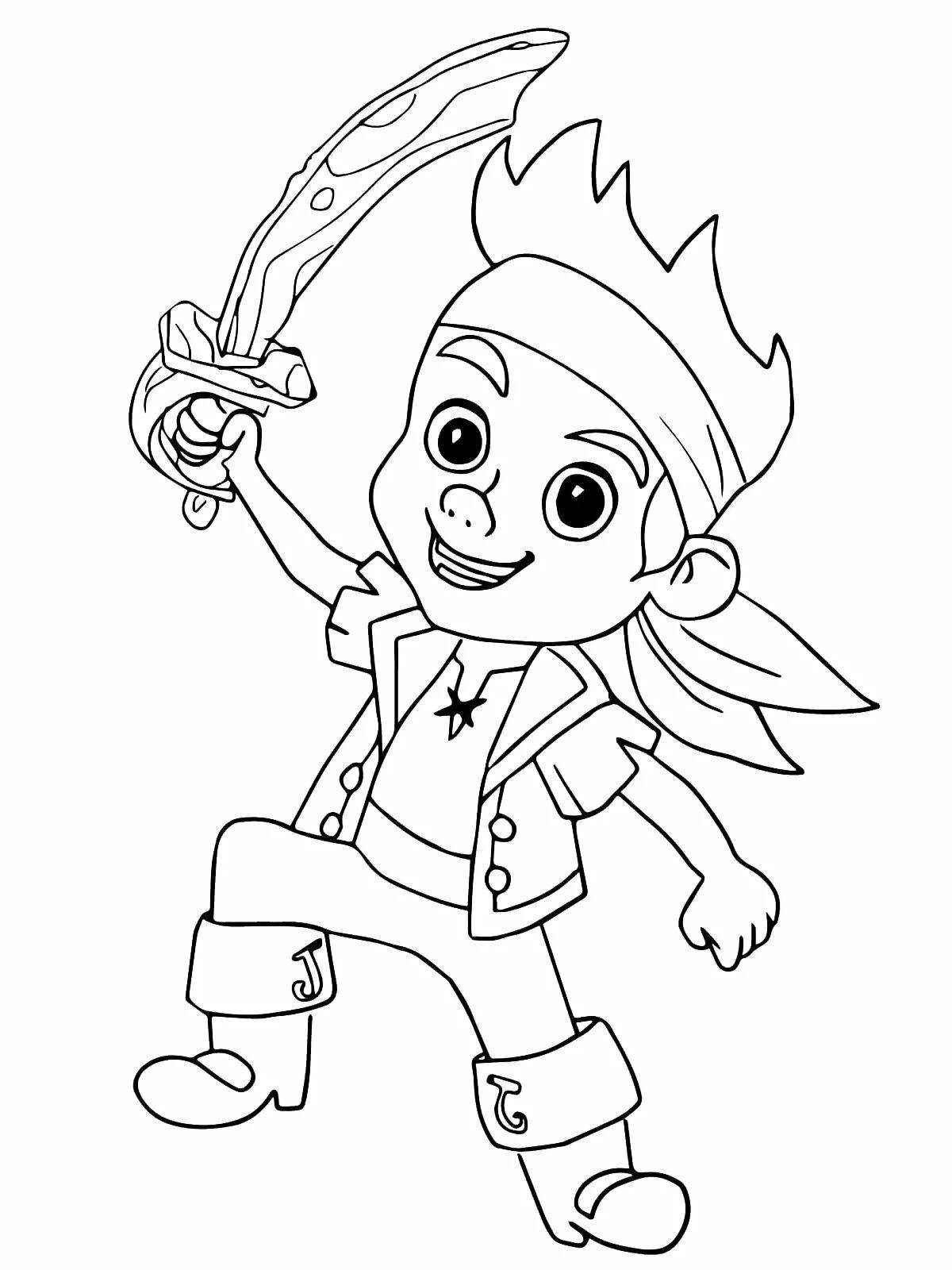 Creative pirate coloring book for kids