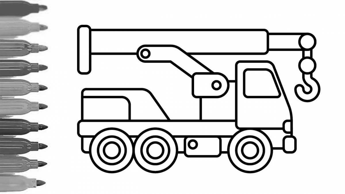 Great Crane Coloring Page for Students