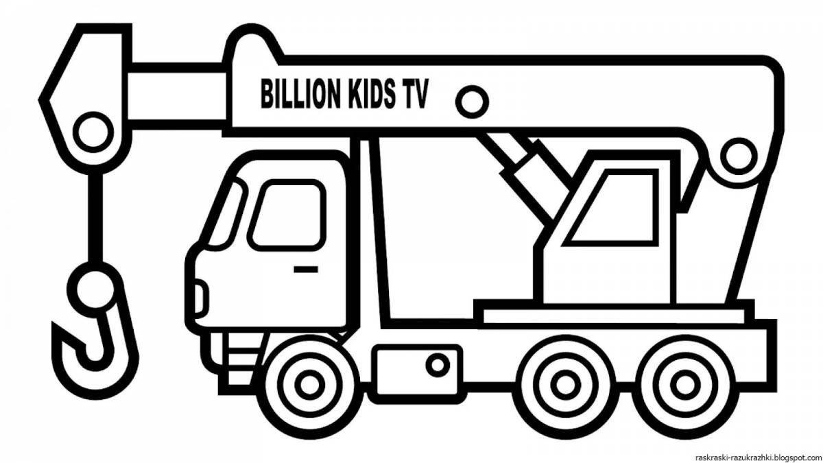 Adorable baby truck coloring book