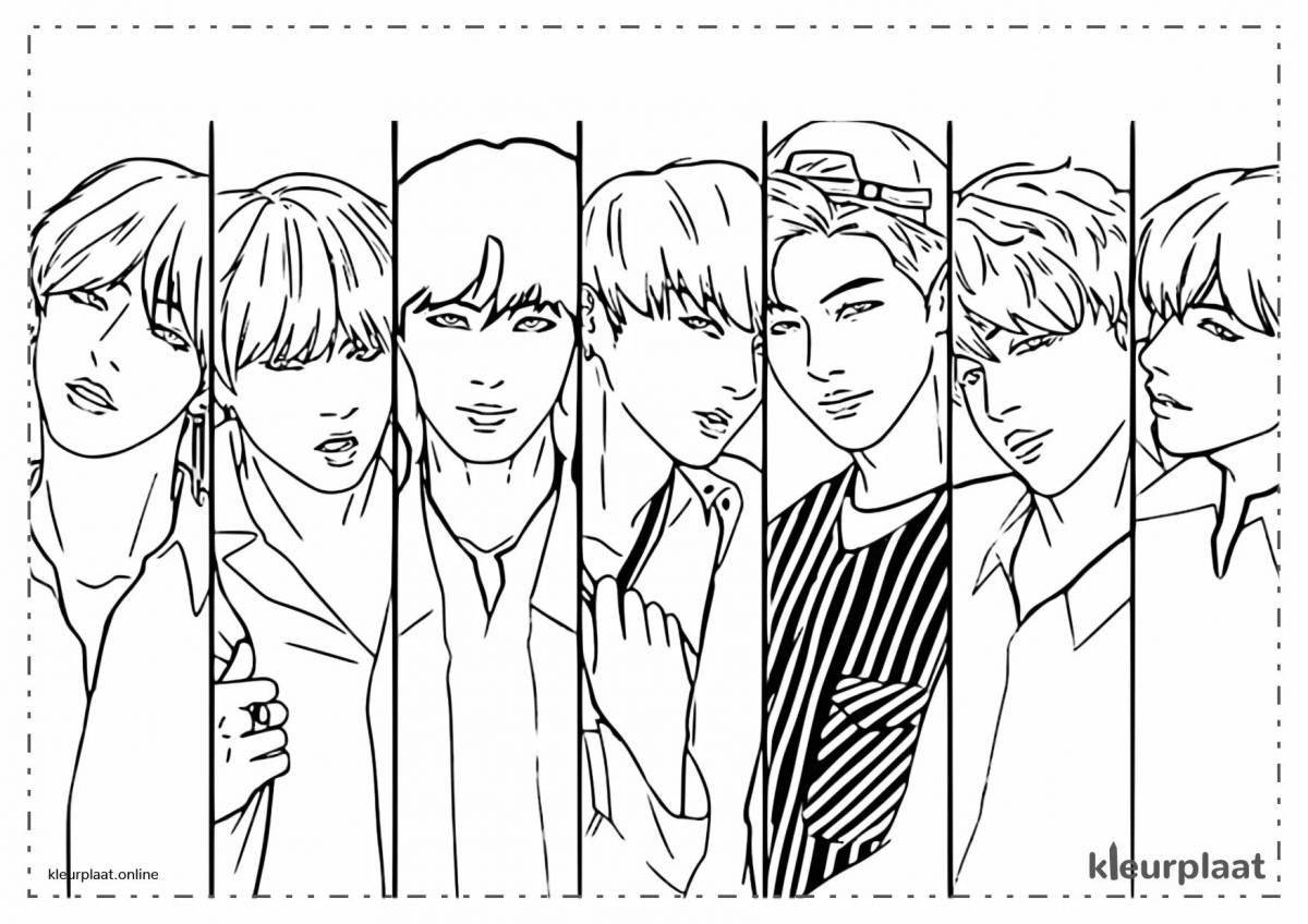 Coloring page spiral stray kids