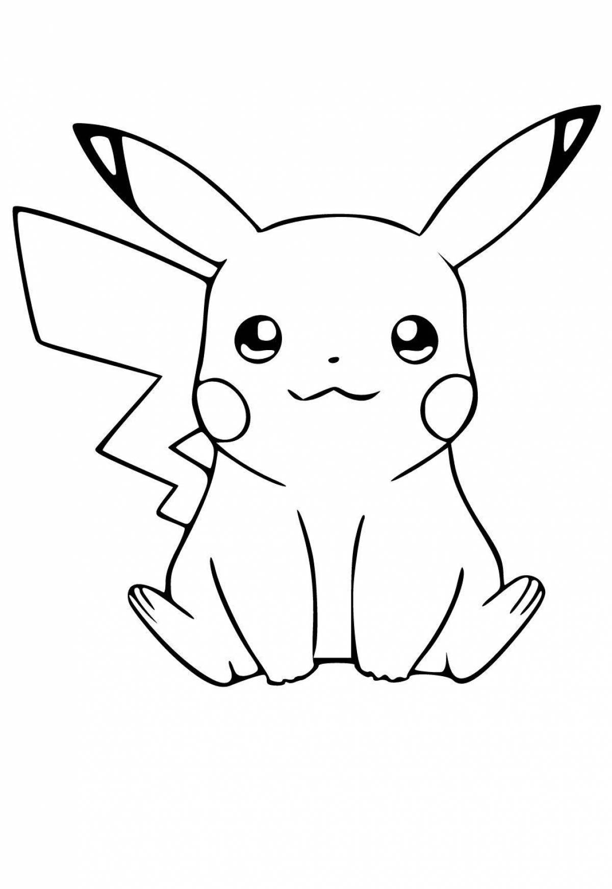 Coloring happy numbers pikachu