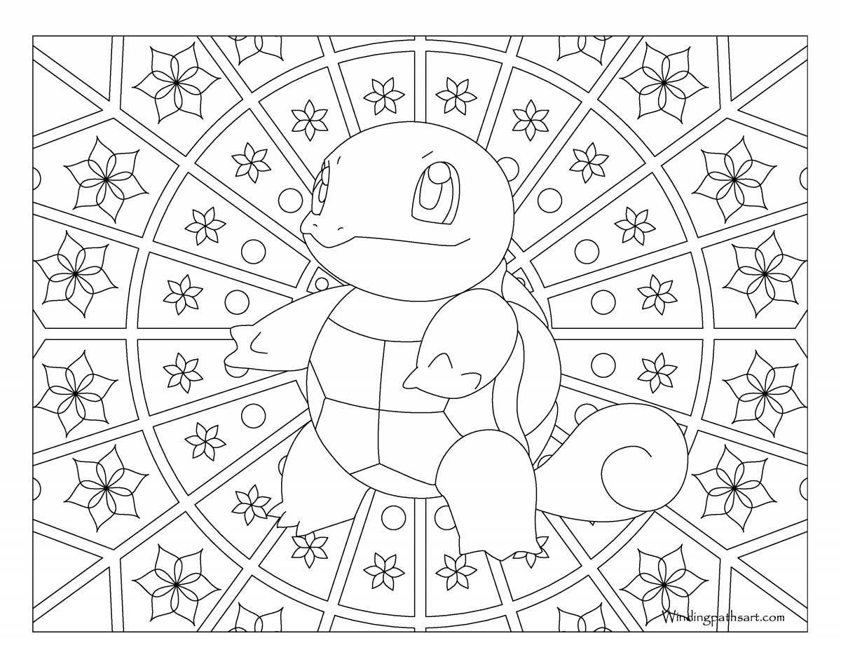 Pikachu marvelous numbers coloring page