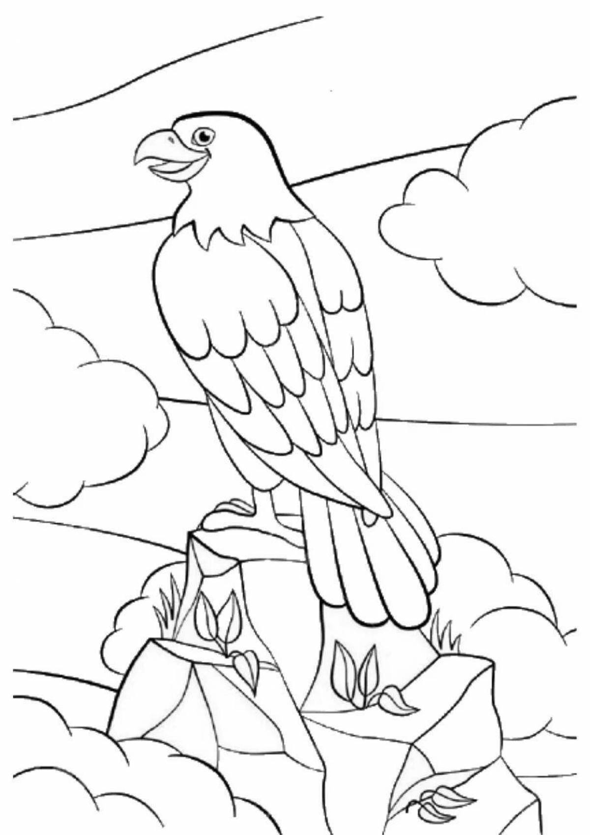 Radiant coloring page finist clear falcon