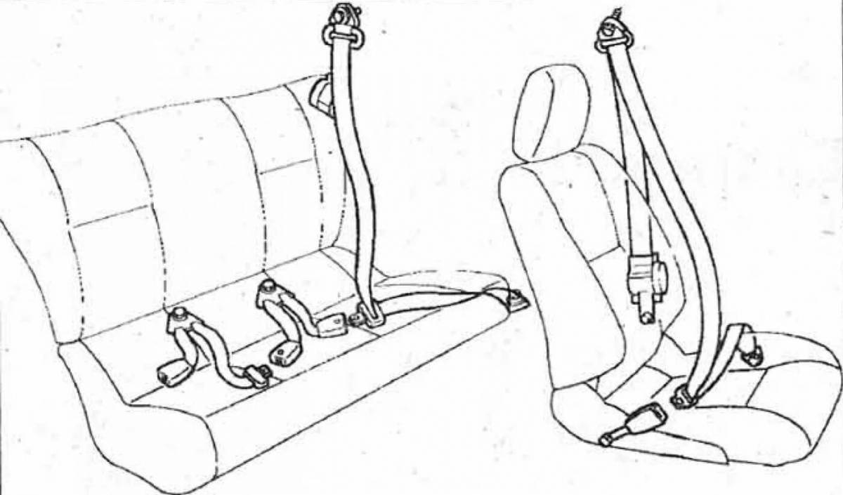 Cheerful child in a car seat
