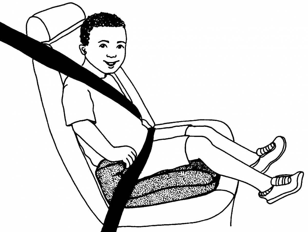 Animated baby in car seat