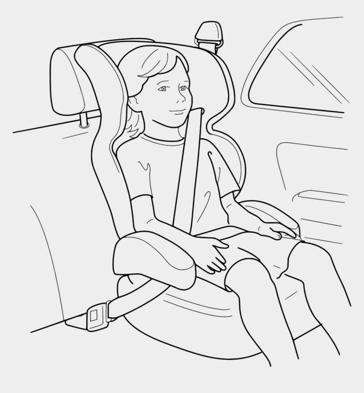 Car seat entertaining child