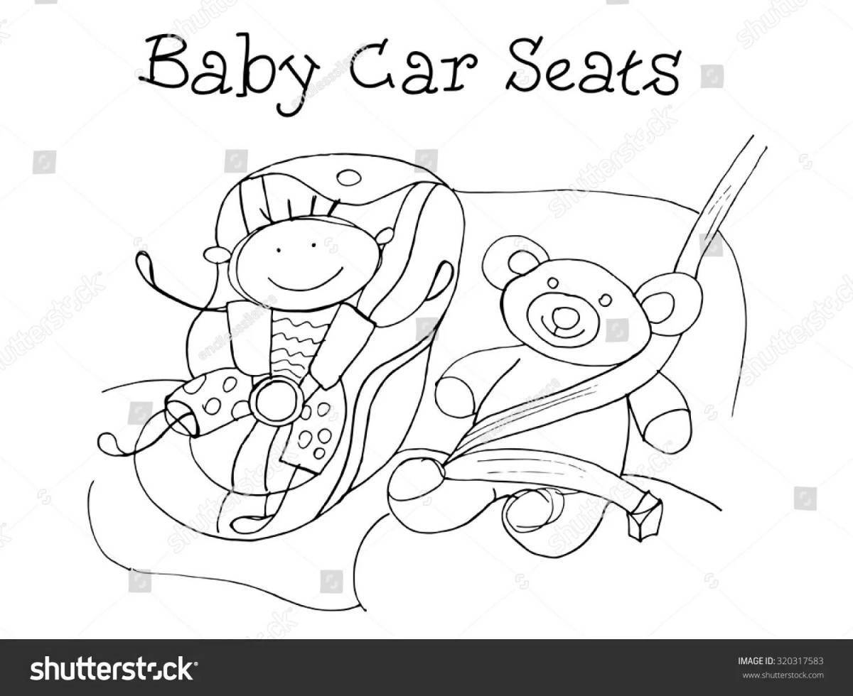 Violent child in a car seat