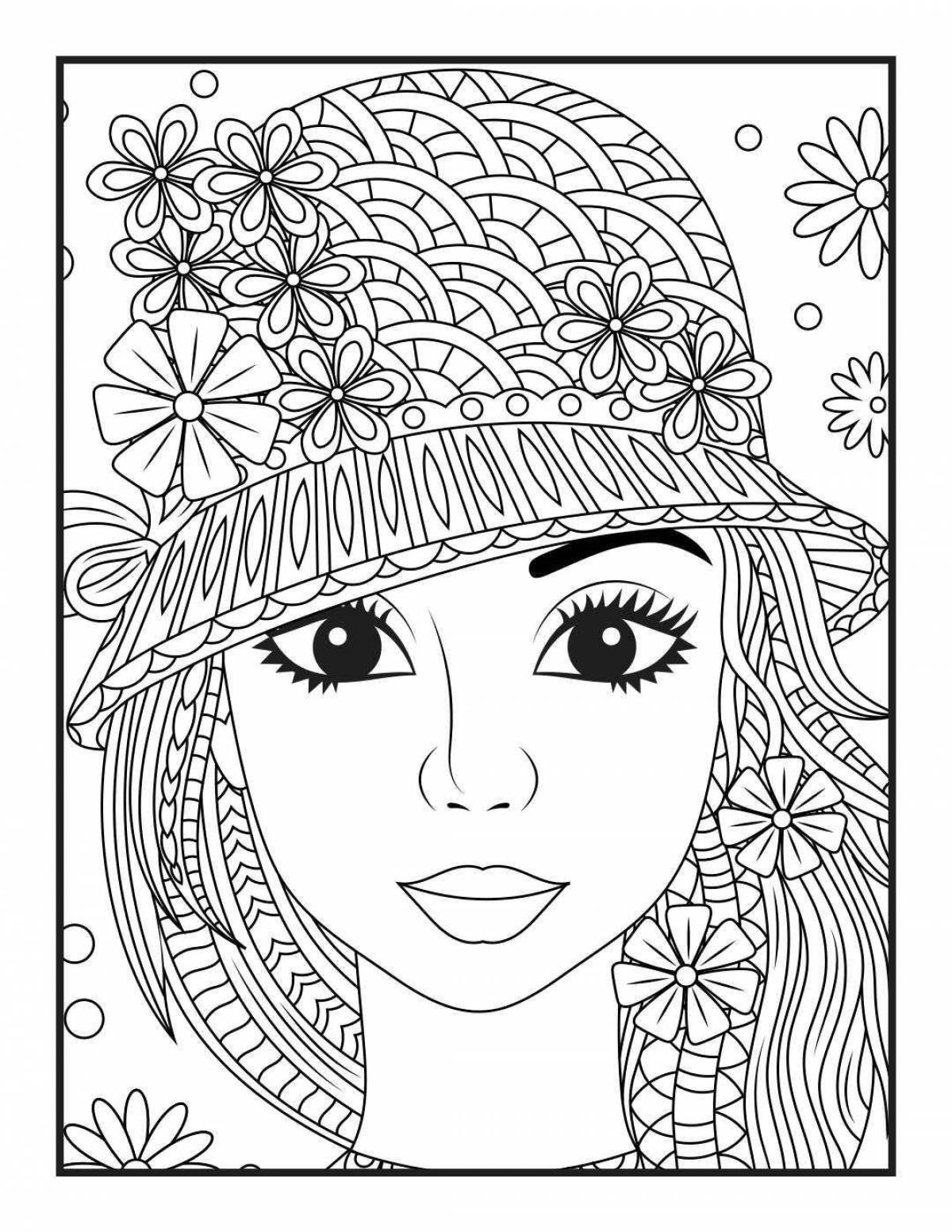 Exciting coloring book for girls 2022