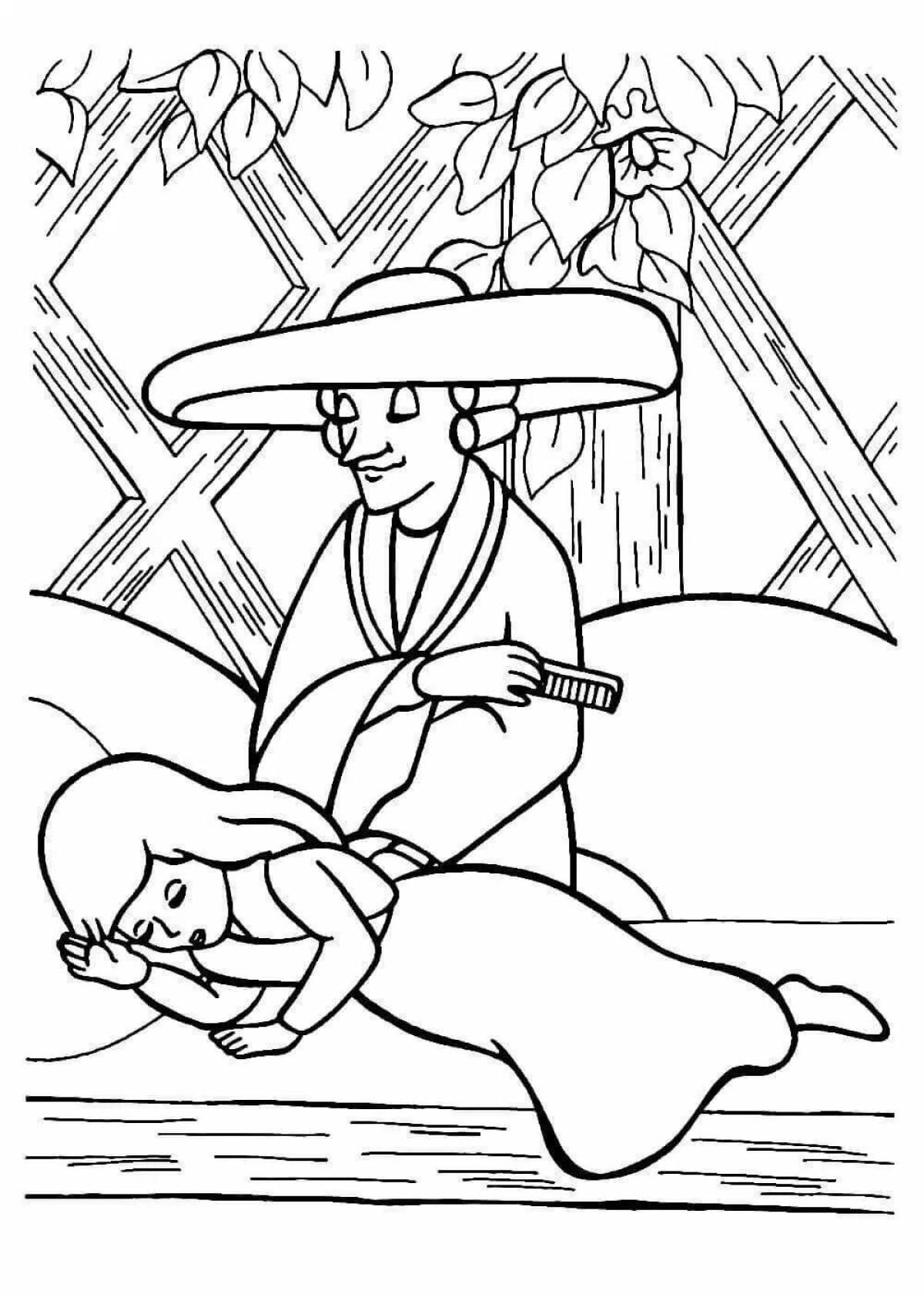 Inviting coloring tale of the snow queen