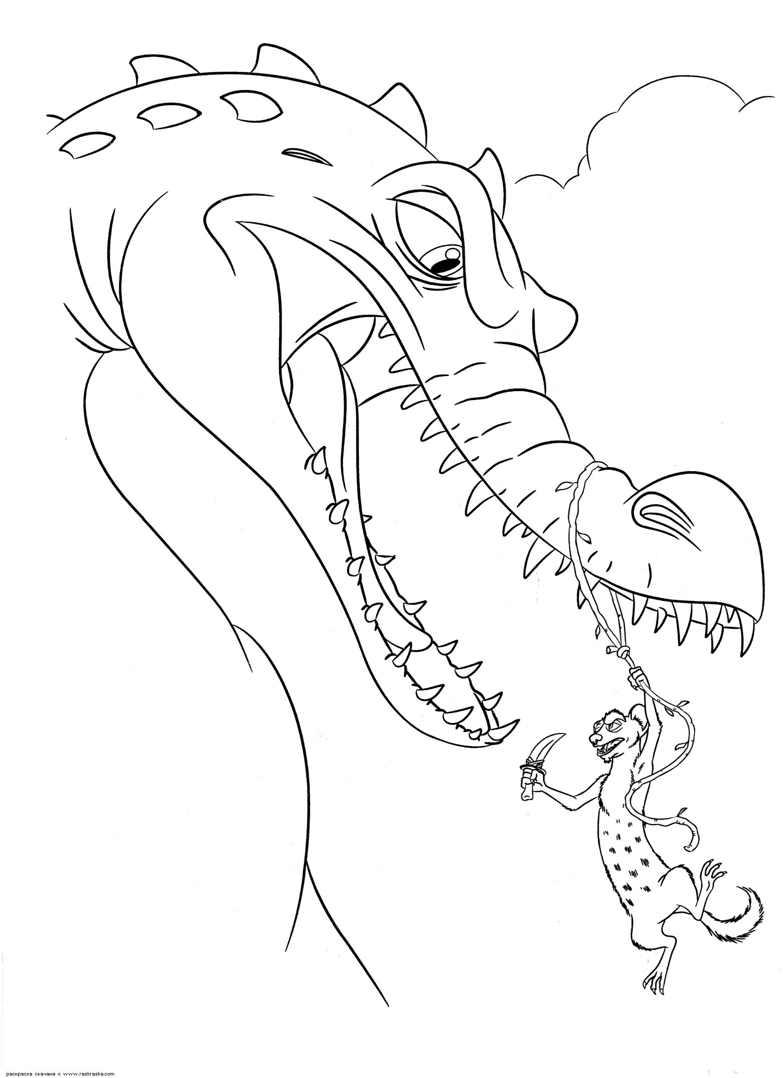 Раскраска Великий ледниковый период 3 раскраска