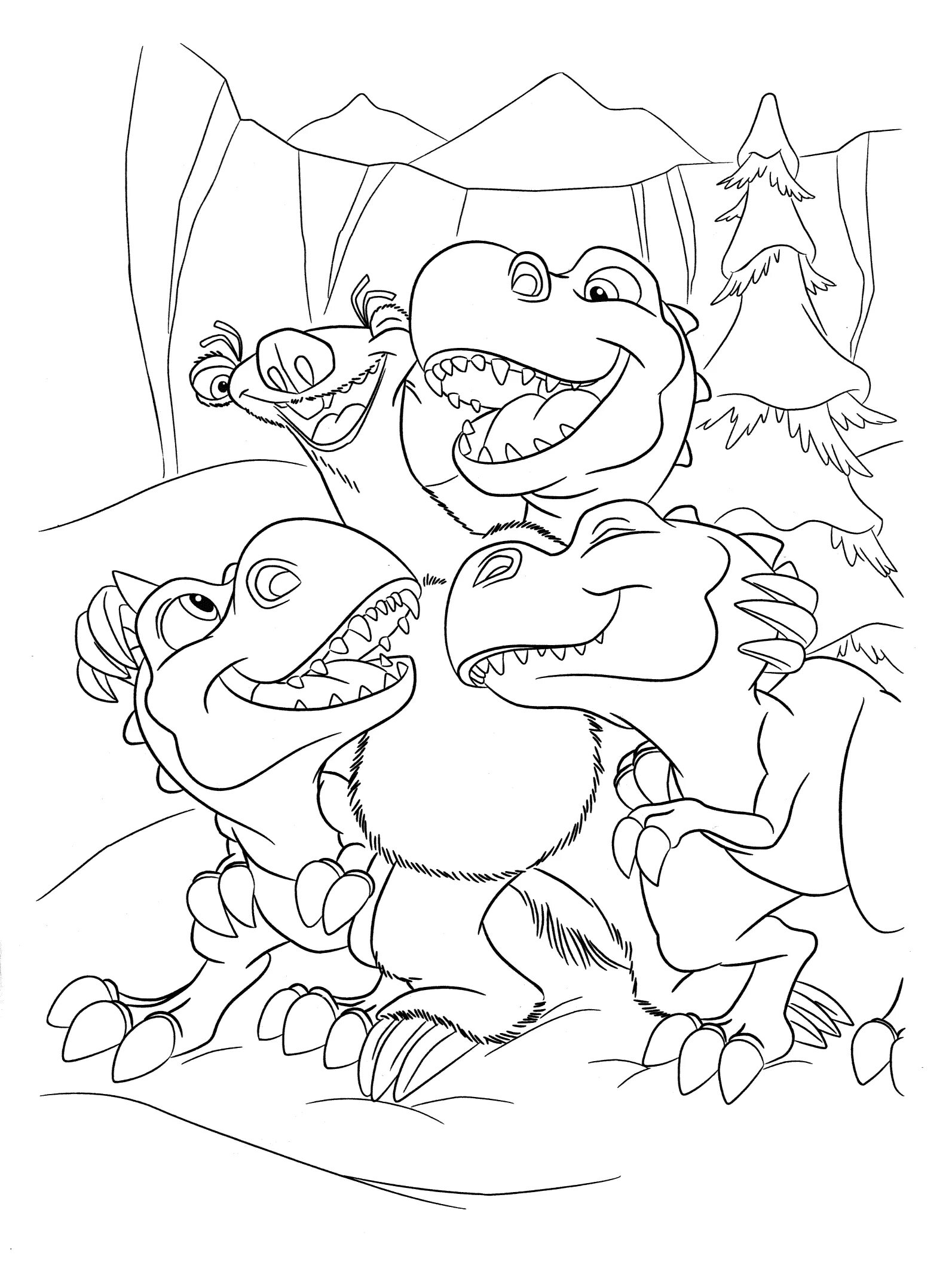 Majestic ice age 3 coloring page
