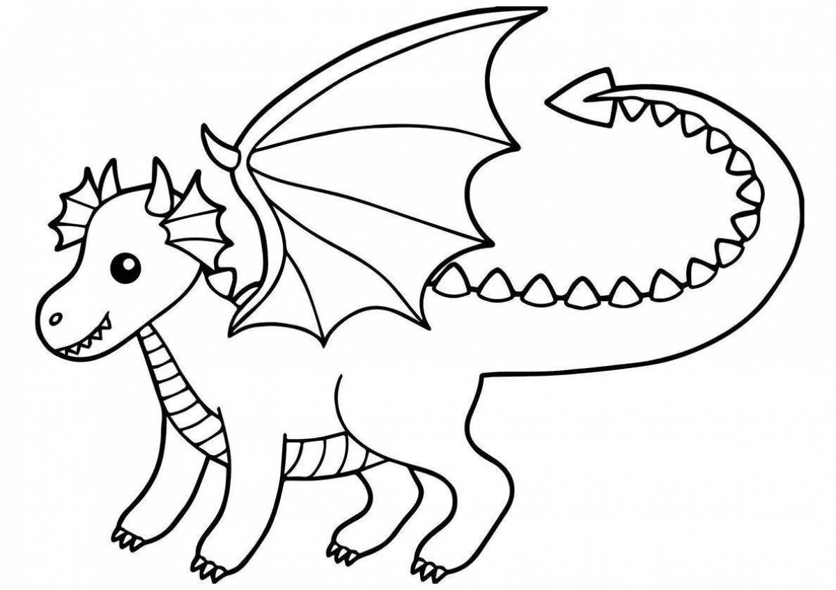 When dragons dream elegant coloring page