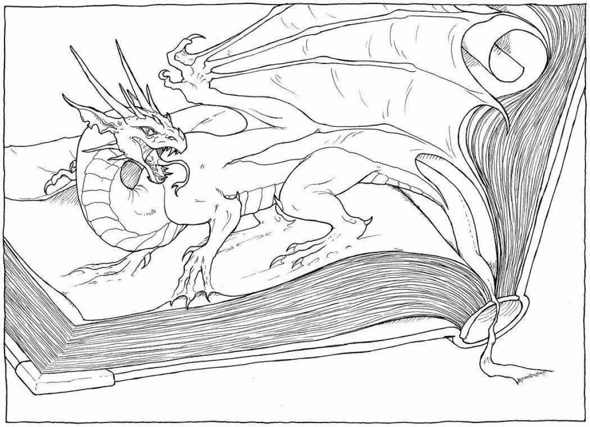 When dragons dream dazzling coloring page