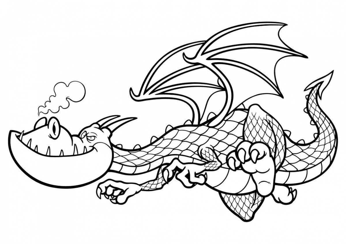 When dragons dream deluxe coloring page