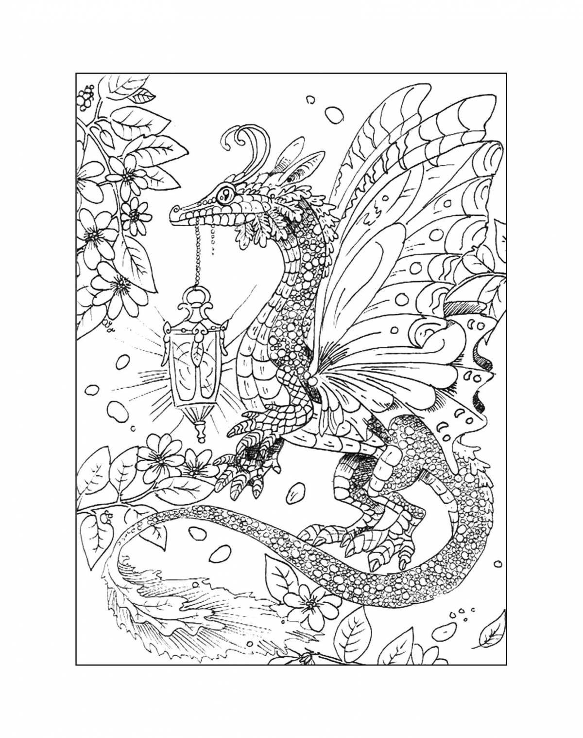 When dragons dream grand coloring page