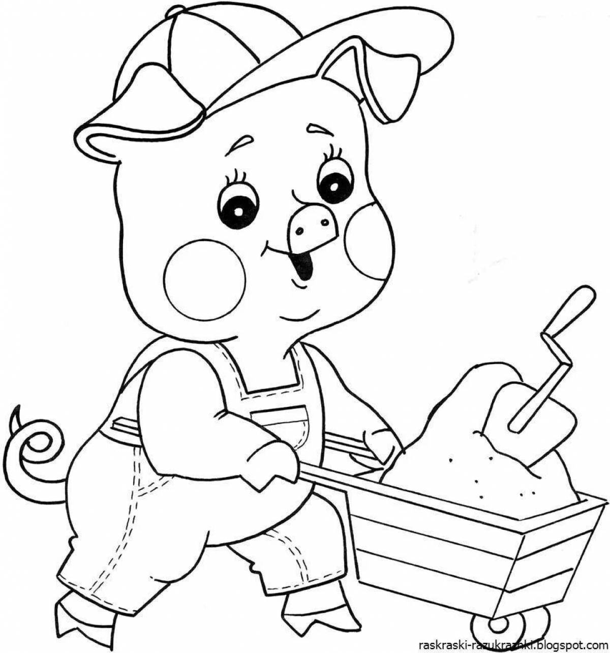 Funny fairy tale coloring pages for kids