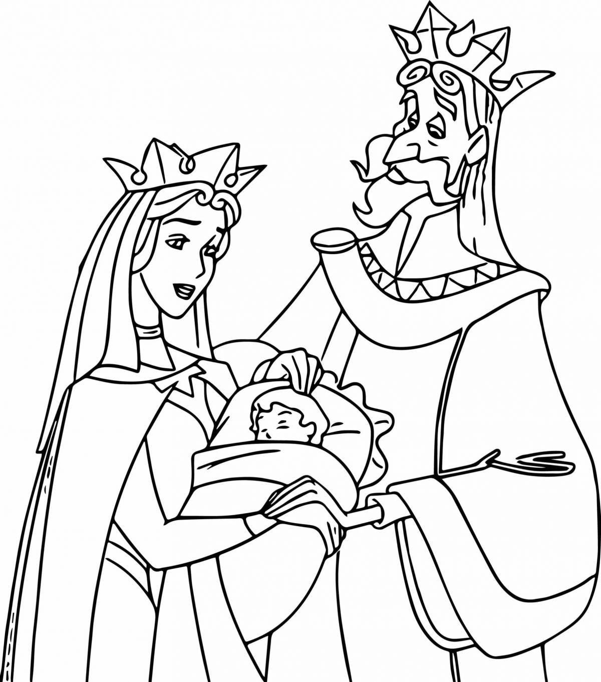Great king and queen coloring page