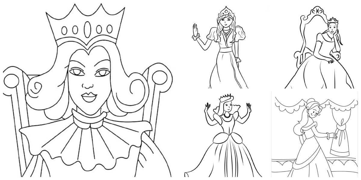 Gorgeous king and queen coloring book