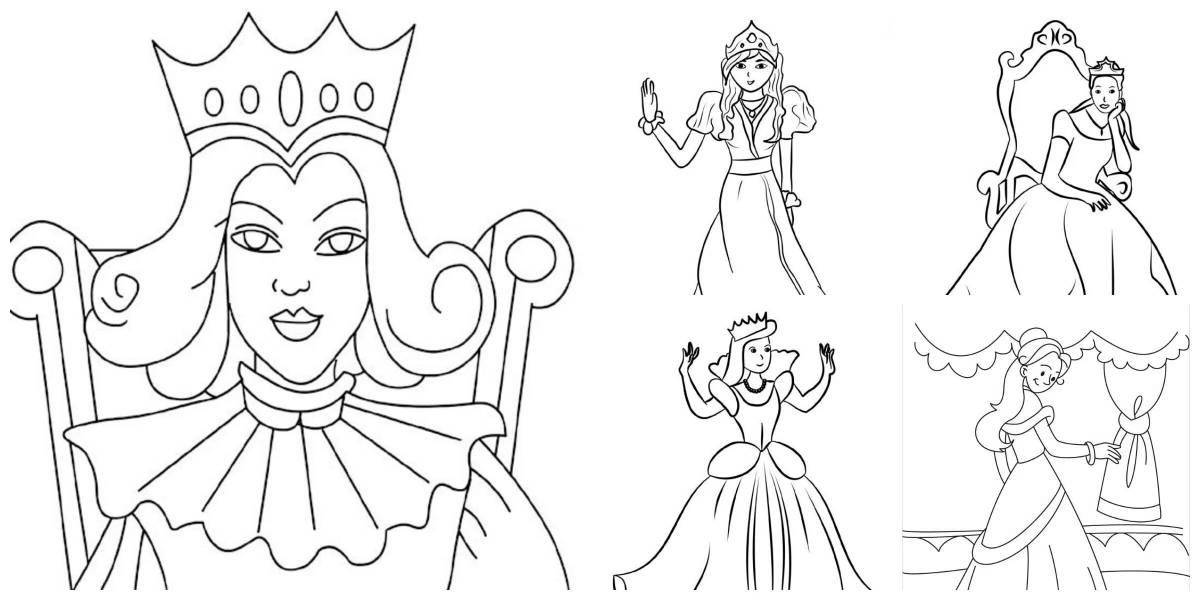 Photo Gorgeous king and queen coloring book