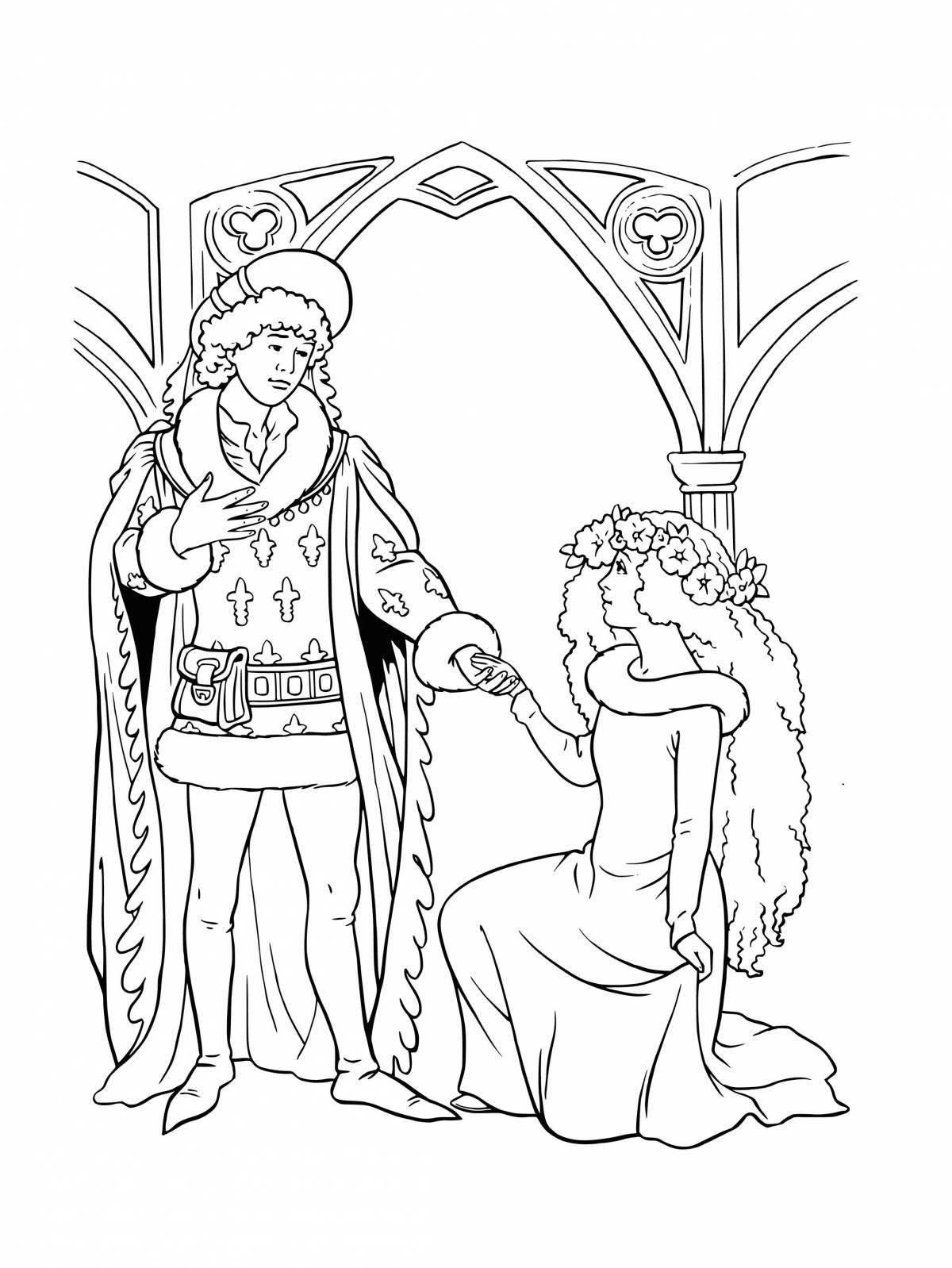 Exquisite king and queen coloring book
