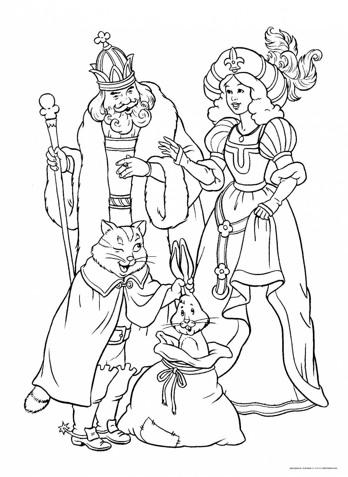 Luxury king and queen coloring page