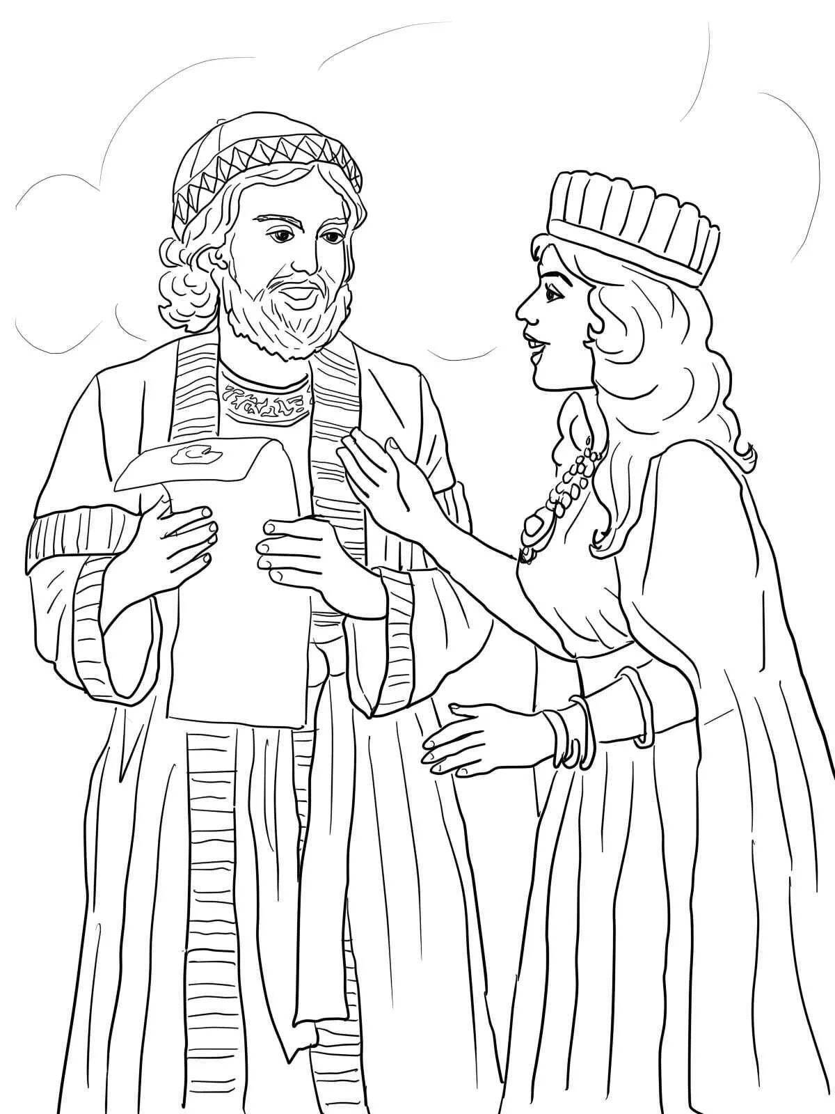 Shiny king and queen coloring book