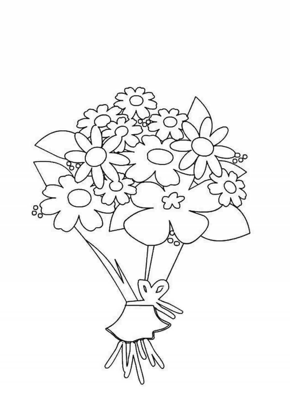 Delightful coloring book bouquet for mom