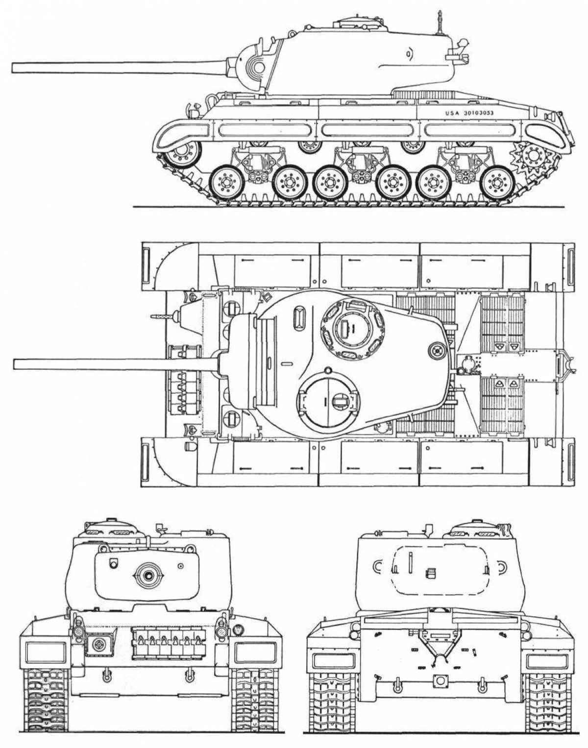 Incredible coloring tank kv 44m