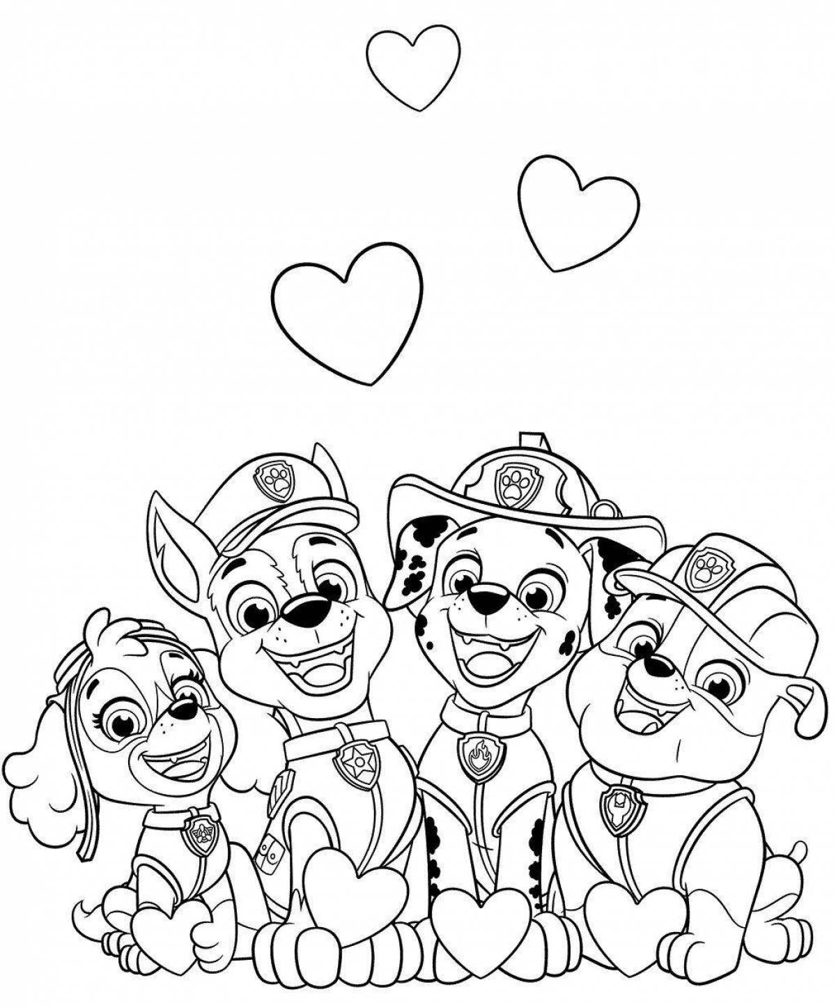 Paw Patrol fun coloring page