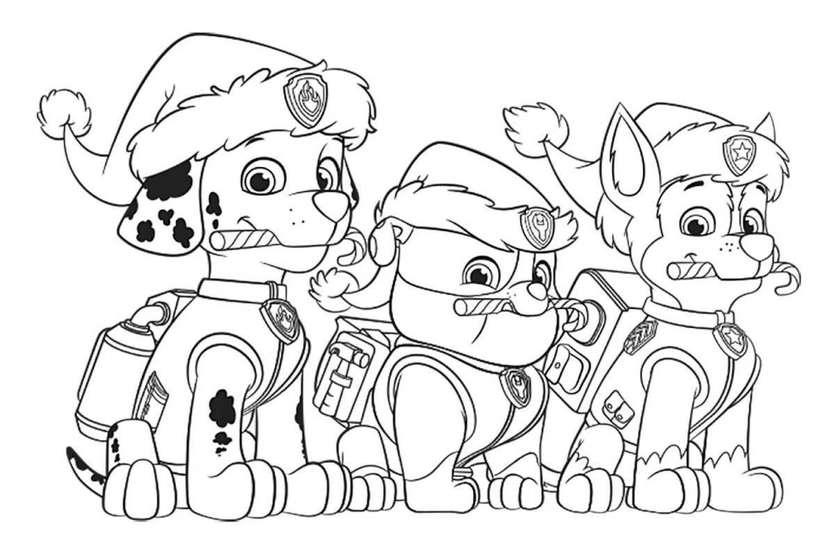 Exciting sweet paw patrol coloring page