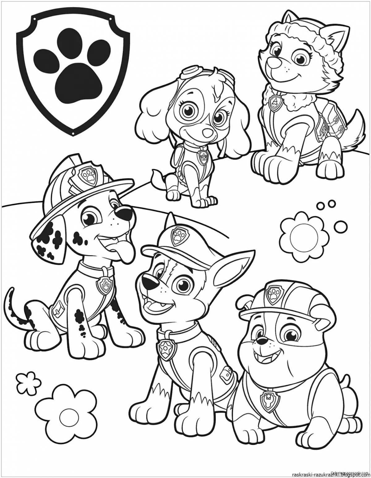 Cute cute paw patrol coloring book