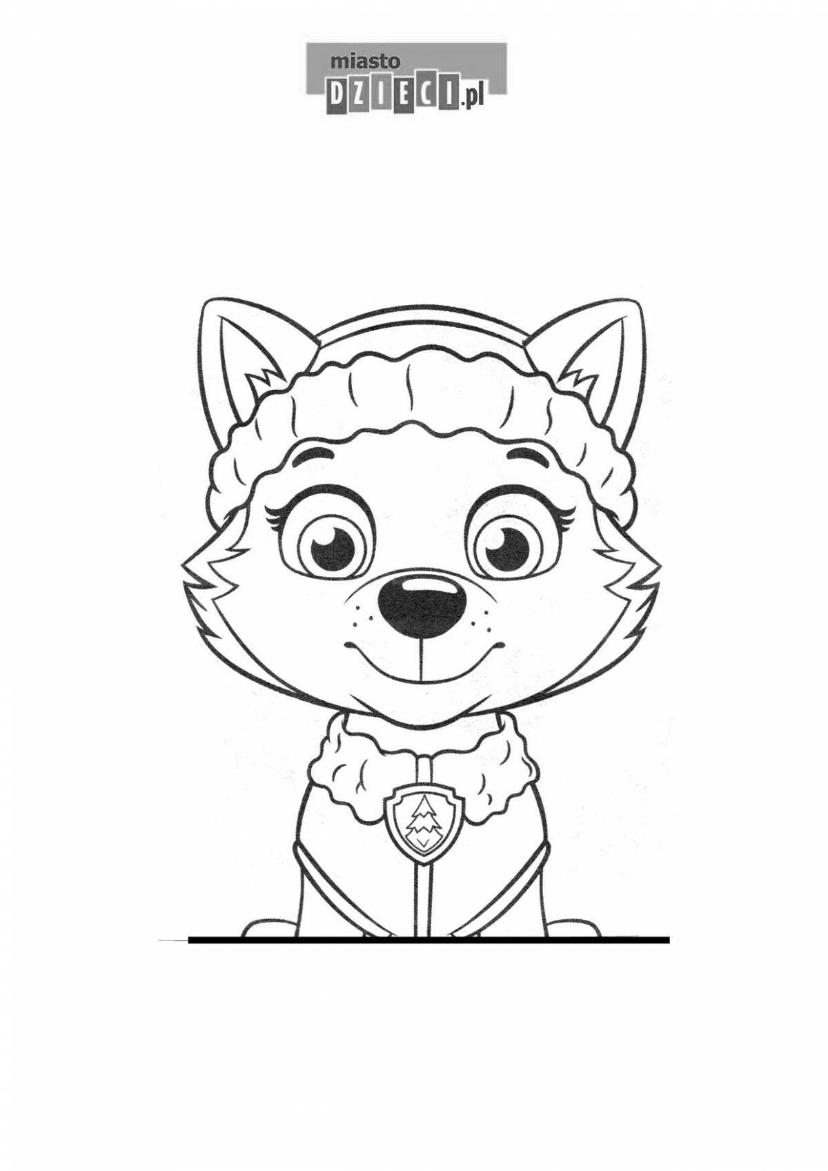 Paw Patrol Funny Coloring Page