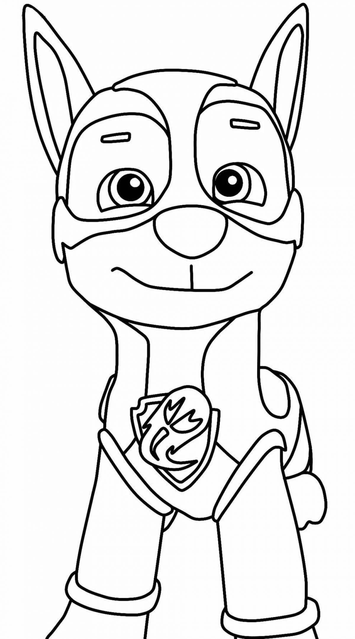 Humorous cute paw patrol coloring book