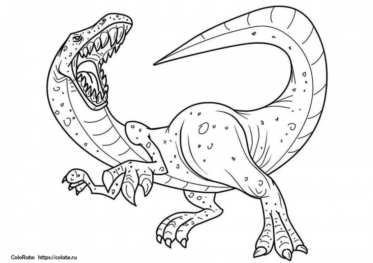 Attractive dino arc coloring page