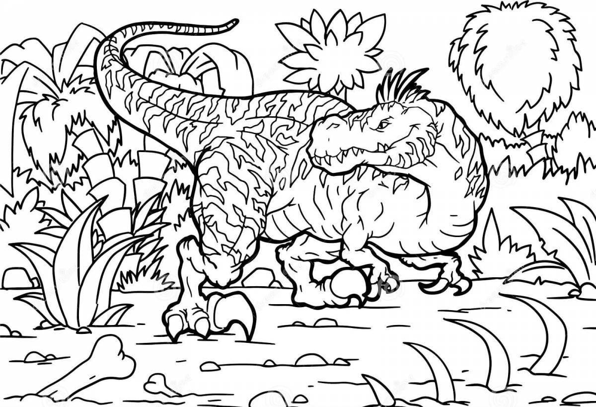 Photo Splendid dino arc coloring page
