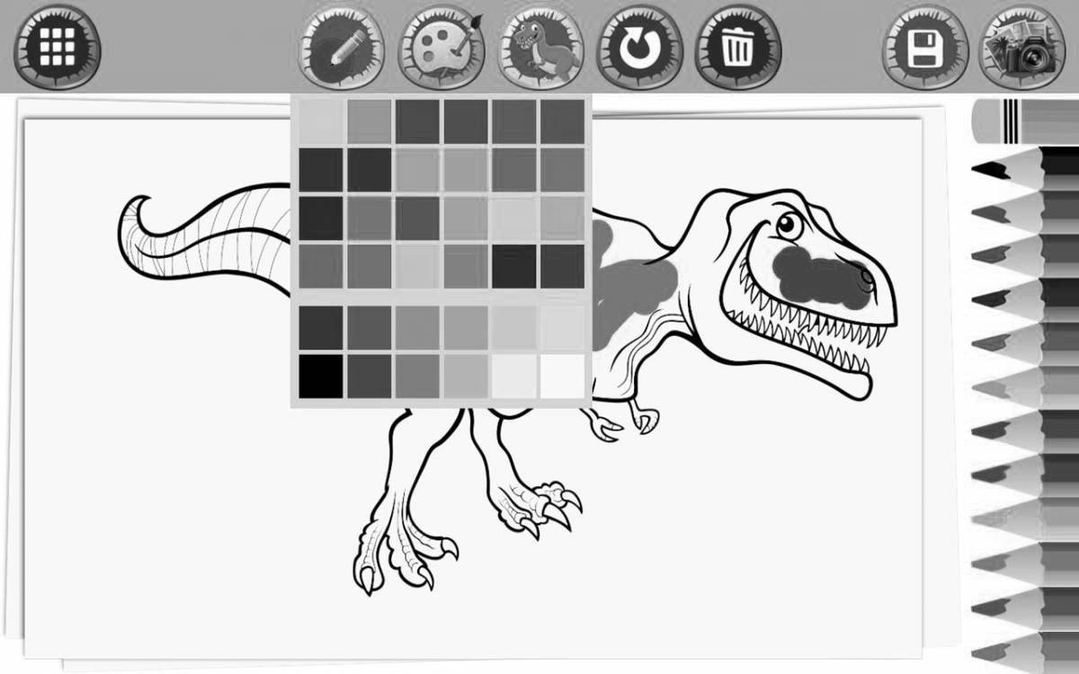 Photo Grand Dino arch coloring page