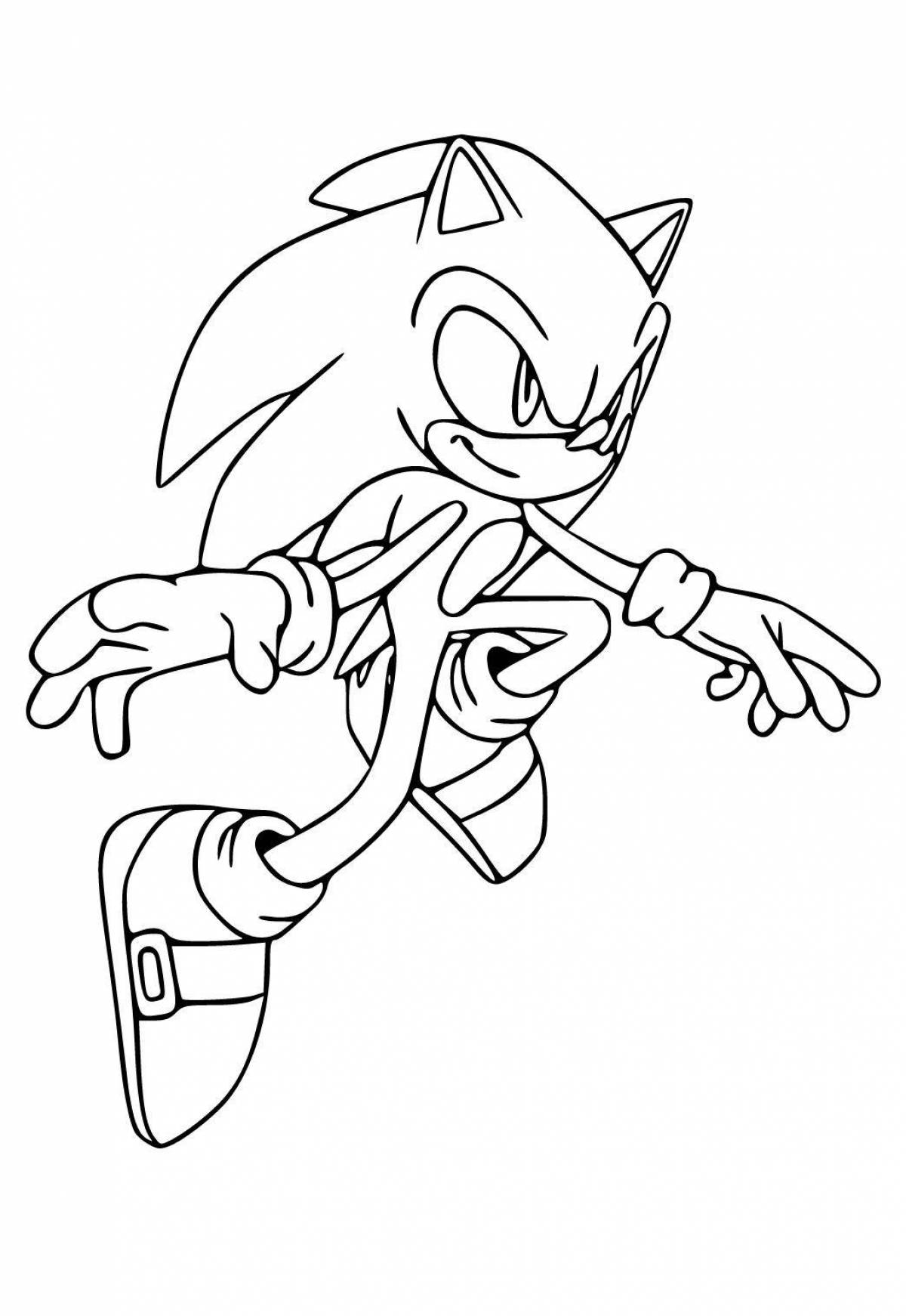 Colorful coloring sonic
