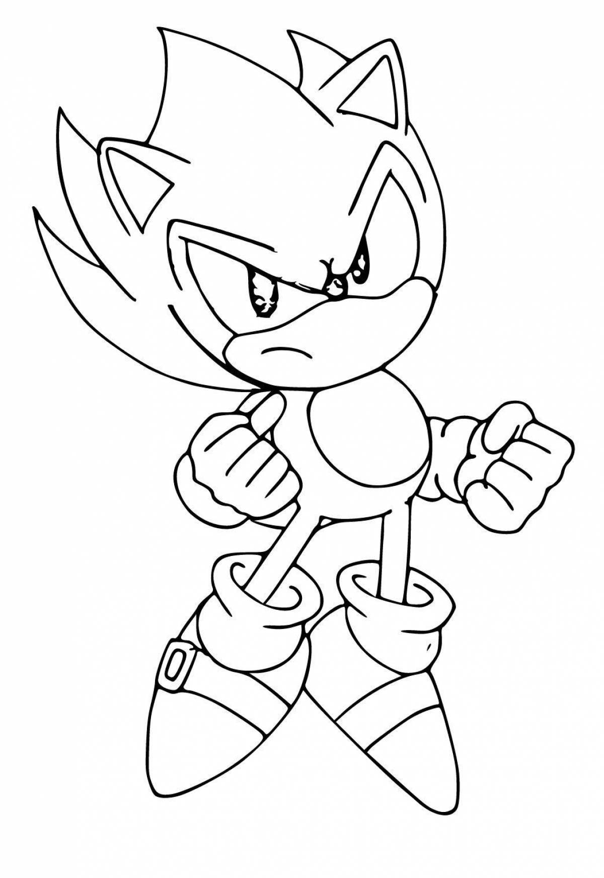 Radiant coloring page sonic